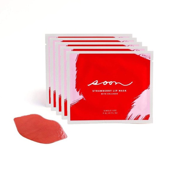 Soon Skincare Strawberry Lip Mask with Collagen 5 pack Korean Skincare - Picture 1 of 4